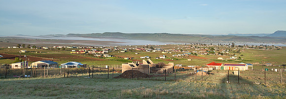 View go Qunu, morning of Mandela's funeral, Eastern Cape, 15.12.13.