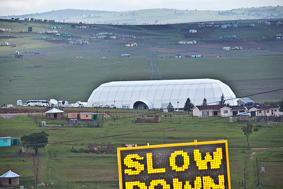 The venue for Mandela's funeral, Qunu, Eastern Cape, 15.12.13.