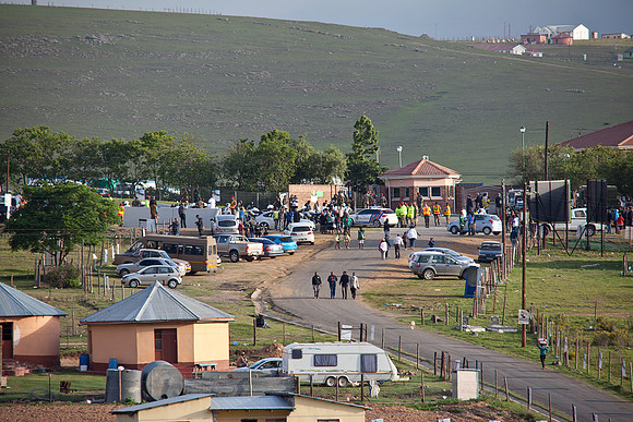 Mandela's Qunu home on the eve of the funeral, Eastern Cape, 14.12.13.