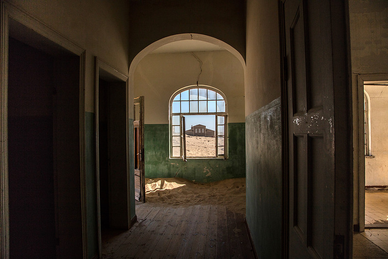 View of Ballroom from the Old School corridor.